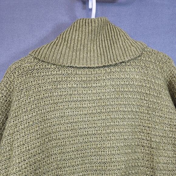 Talbots Womens Sweater 2X Olive Green Wool Blend Cowl Neck Office Casual Cabin - Picture 10 of 10